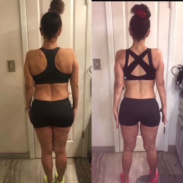 lorraine Ballesteros before and after back view photo